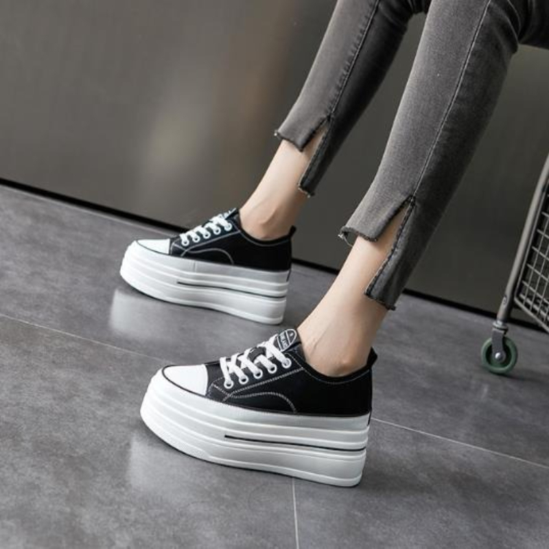 Wedge Heeled Sneaker - New 8cm Sneakers with Platform Wedge