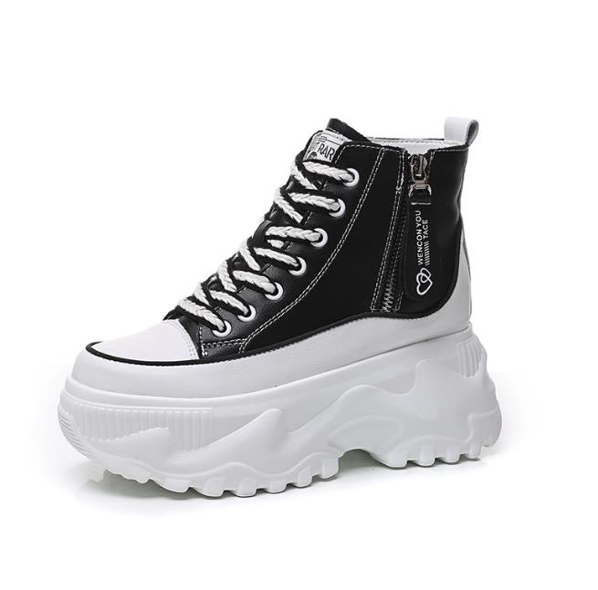 Women Shoes Waterproof - 8cm Genuine Leather Women Fashion Style