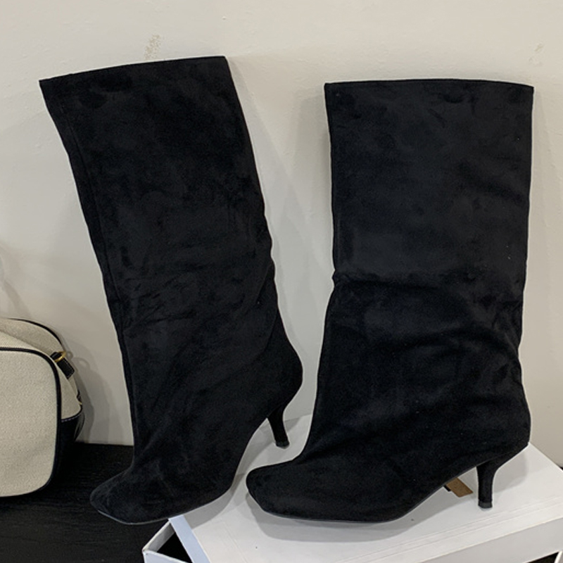 Winter Street Punk Round Toe W - High Knee Heel Boots 评论和价格