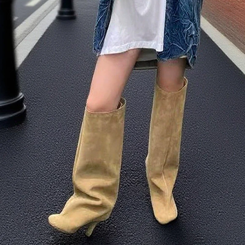 Winter Street Punk Round Toe W - High Knee Heel Boots 评论和价格