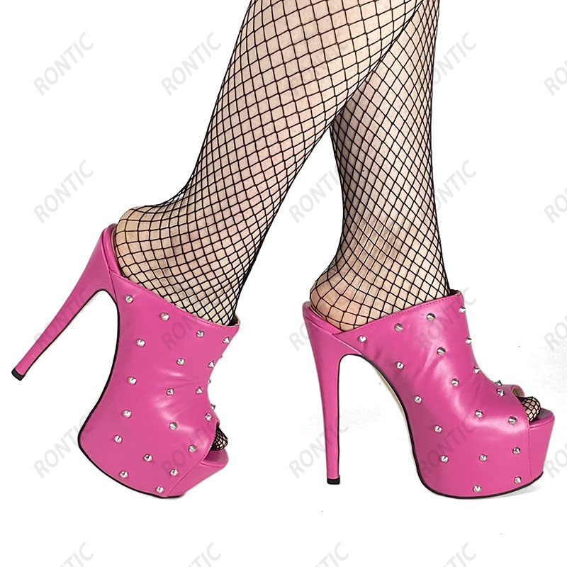 Rontic 2021 Handmade Women Mul - Women Shoes Waterproof 评论和价格