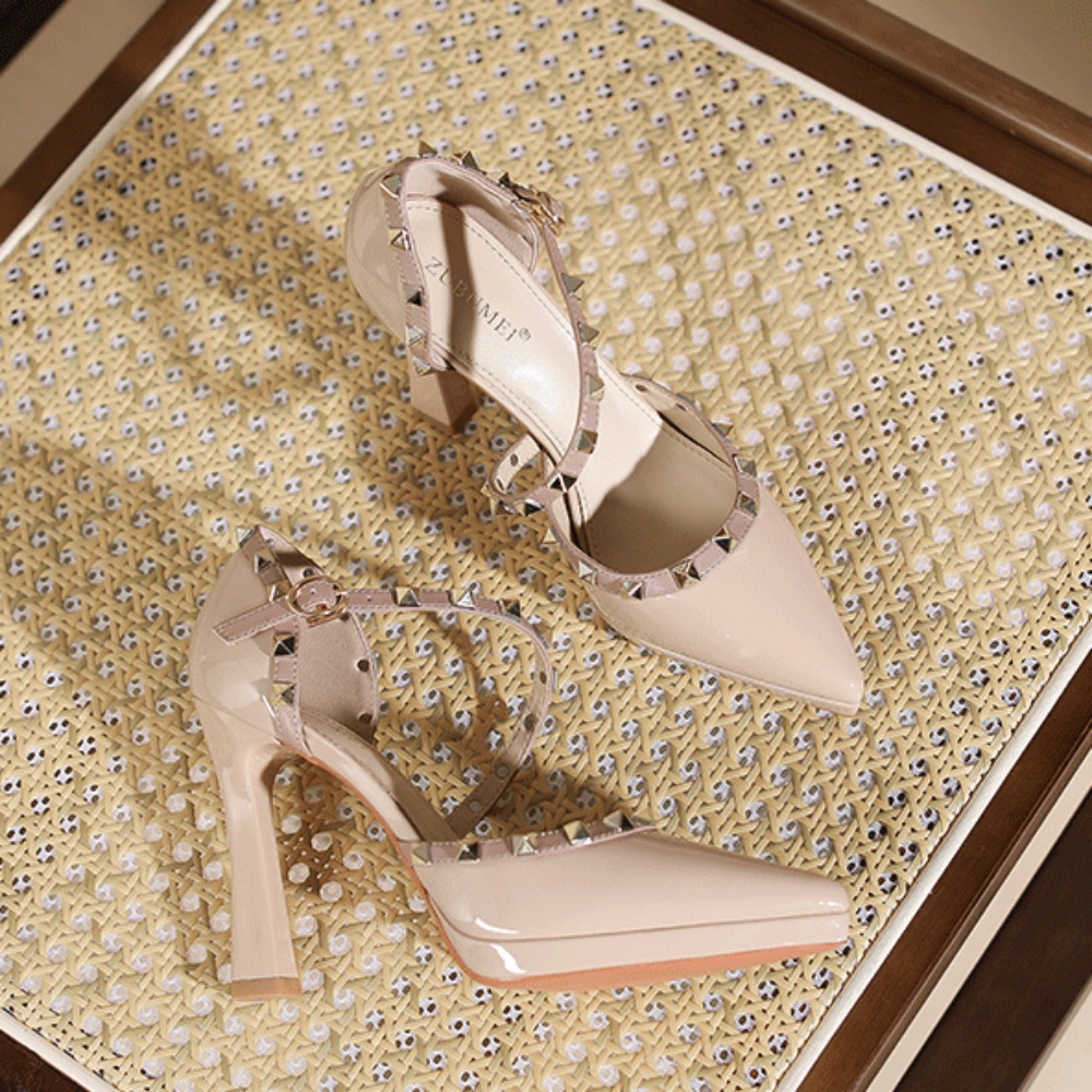 Rivet Heeled Sandals Women's 2 - Women Shoes Waterproof 评论和价格
