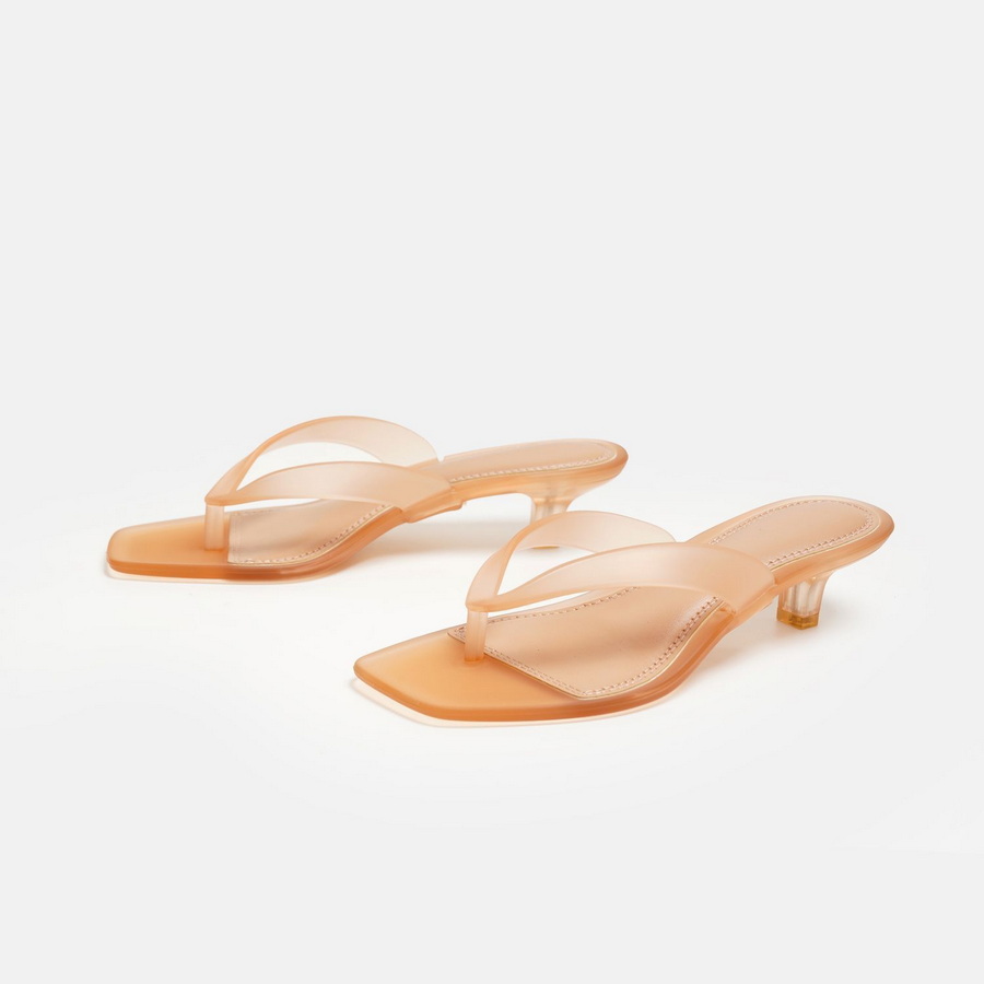 Korean Muted Tone Olive Green  - Jelly Sandal Women 评论和价格