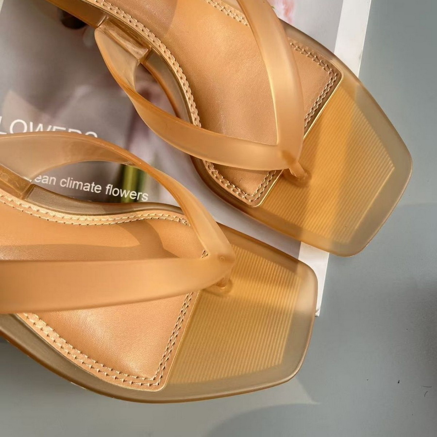 Korean Muted Tone Olive Green  - Jelly Sandal Women 评论和价格
