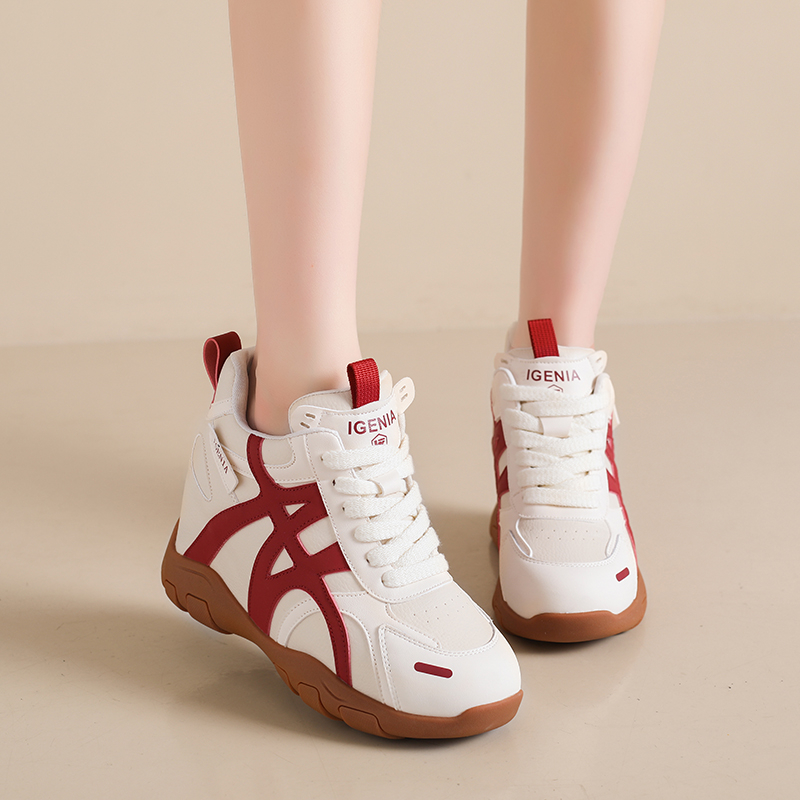 8cm Leather Microfiber Casual  - Wedge Heeled Sneaker 评论和价格