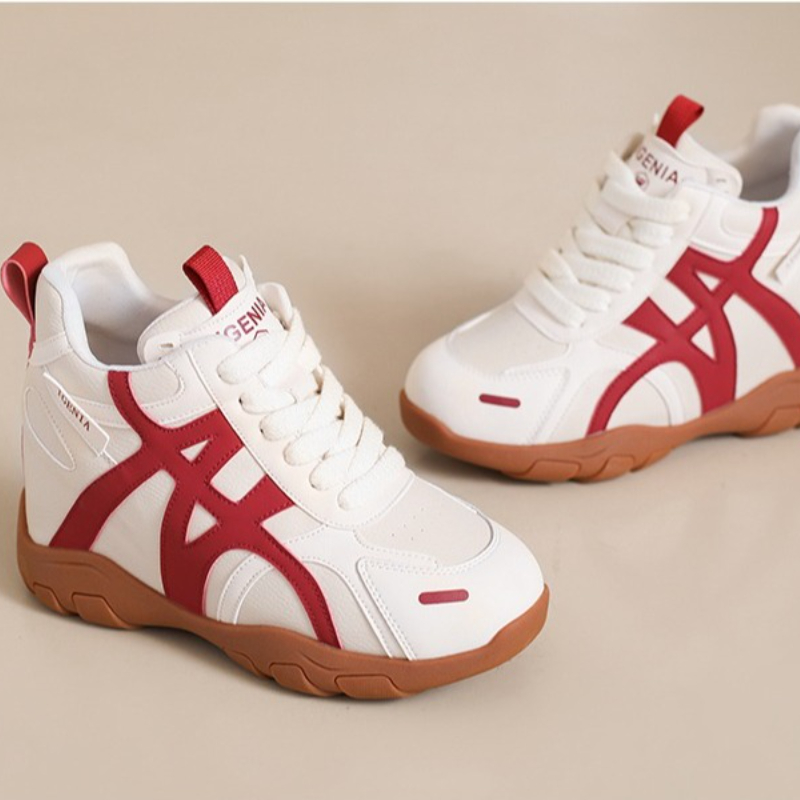 8cm Leather Microfiber Casual  - Wedge Heeled Sneaker 评论和价格