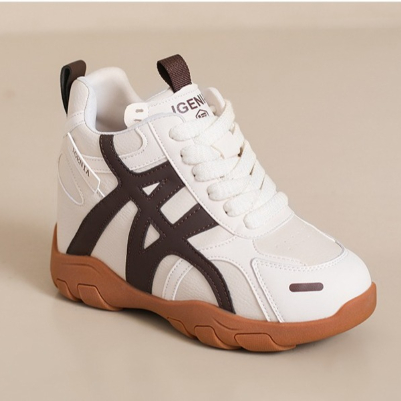 8cm Leather Microfiber Casual  - Wedge Heeled Sneaker 评论和价格