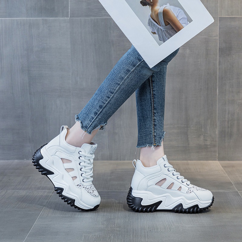 Women's Cutout Platform Sneake - Wedge Heeled Sneaker 评论和价格