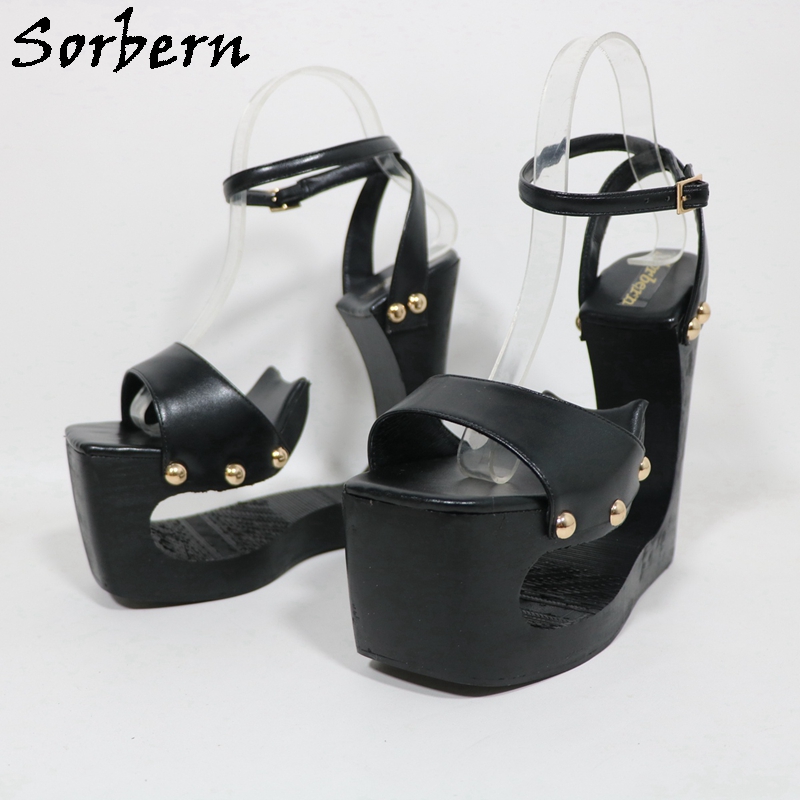 Sorbern Black Hollow Out Wedge - Wedge Heeled Sneaker 评论和价格