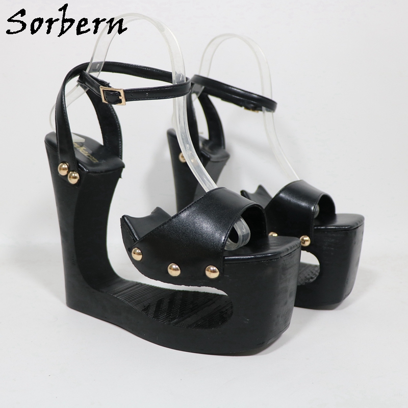 Sorbern Black Hollow Out Wedge - Wedge Heeled Sneaker 评论和价格