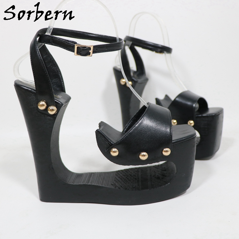 Sorbern Black Hollow Out Wedge - Wedge Heeled Sneaker 评论和价格