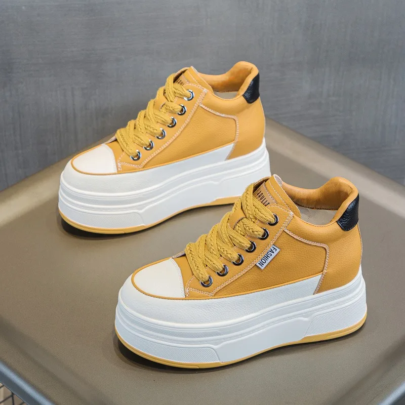 9CM Cow Suede Genuine Leather  - Wedge Heeled Sneaker 评论和价格