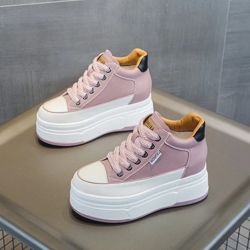 9CM Cow Suede Genuine Leather  - Wedge Heeled Sneaker 评论和价格