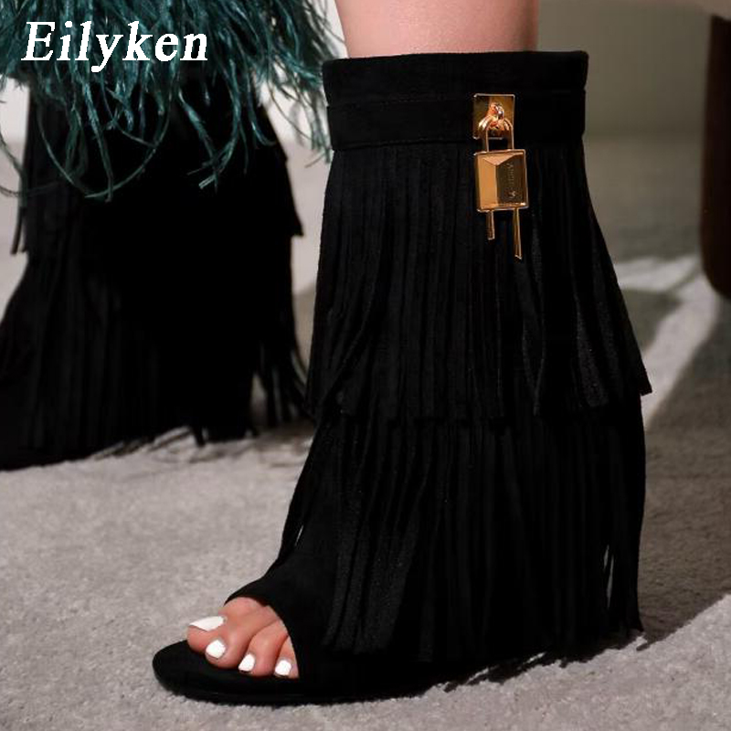 Eilyken Designer Fringe Wedges - Wedge Heeled Sneaker 评论和价格