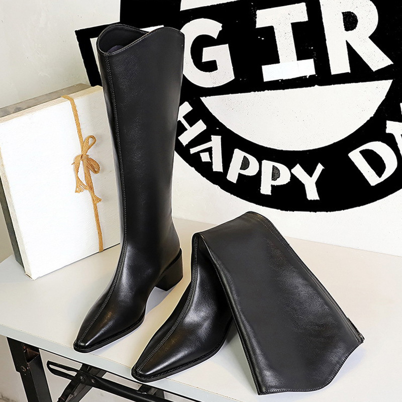 BIGTREE 2027 New Street Style  - High Knee Heel Boots 评论和价格