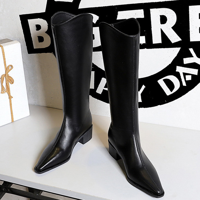 BIGTREE 2027 New Street Style  - High Knee Heel Boots 评论和价格